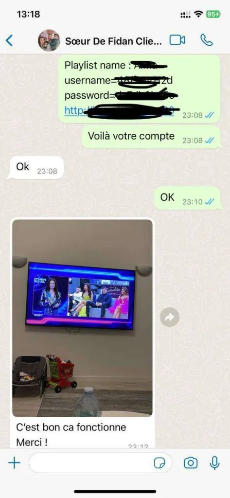 WhatsApp chat screenshot of verified client support conversation 6
